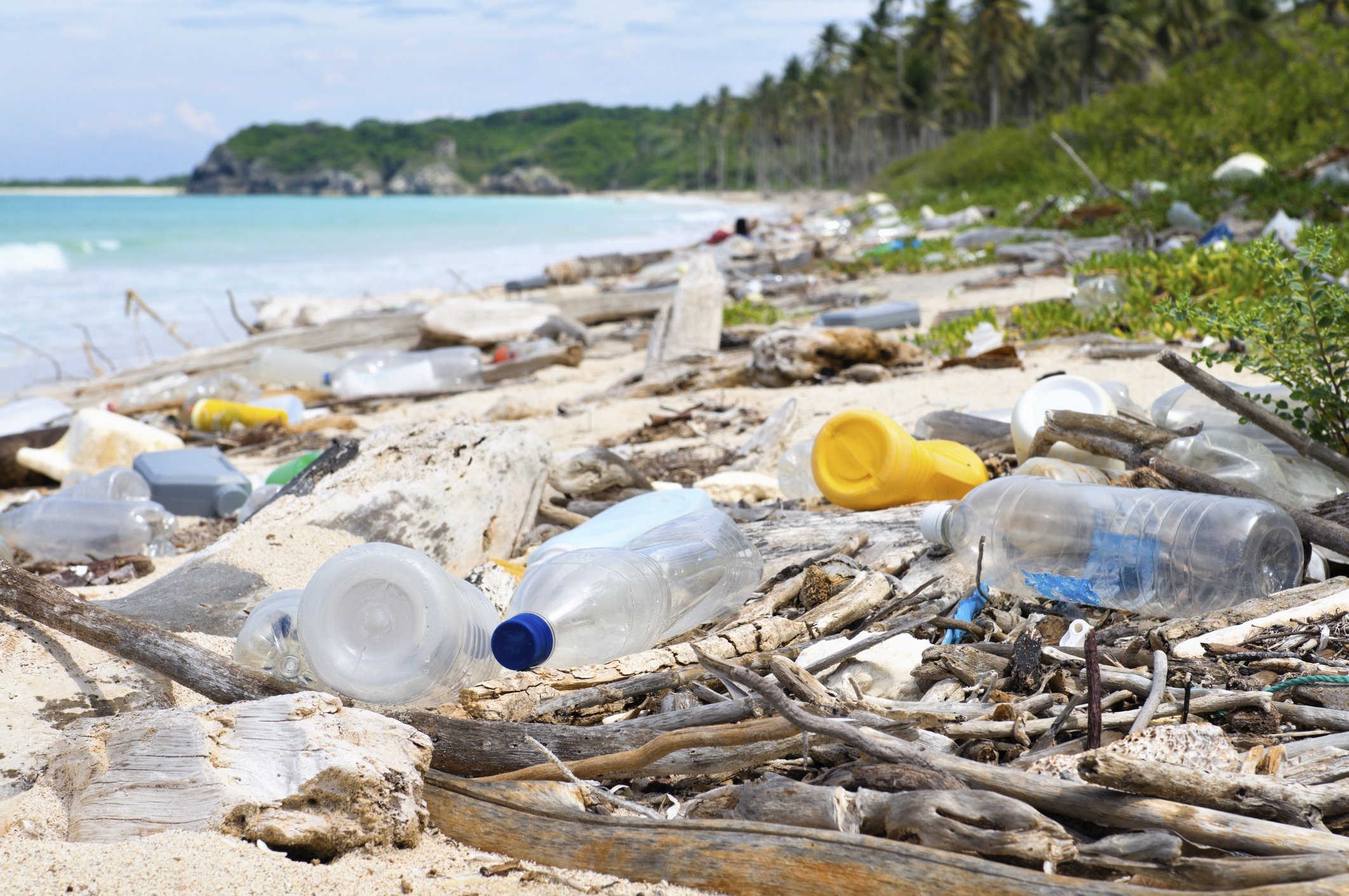 rubbish-and-pollution-on-a-Tropical-beach