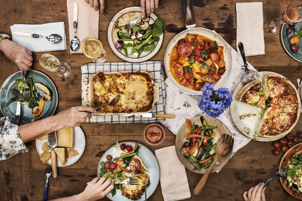 dinner-party-with-homemade-lasagne-and-quiche