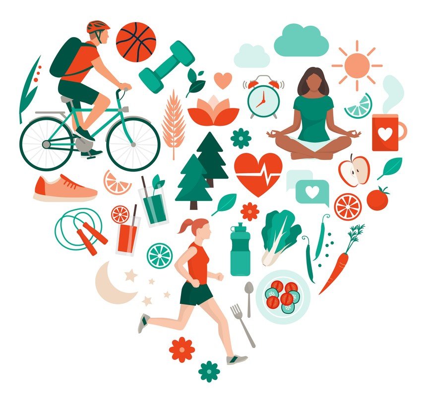 Healthy-lifestyle-and-self-care-concept-with-food-sports-and-nature-icons-arranged-in-a-heart-shape