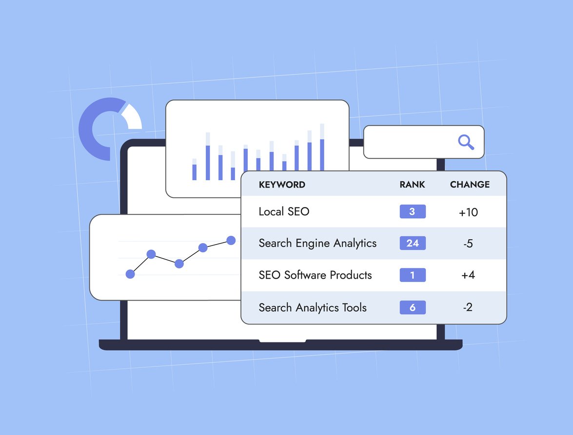 Graphic-of-SEO-rank-tracker-and-ranking-tool-for-monitoring-keyword-positions-Analyzing-SEO-performance-tracking-SERP-providing-search-metrics-insights-rank-reporting-to-enhance-search-engine-optimization.
