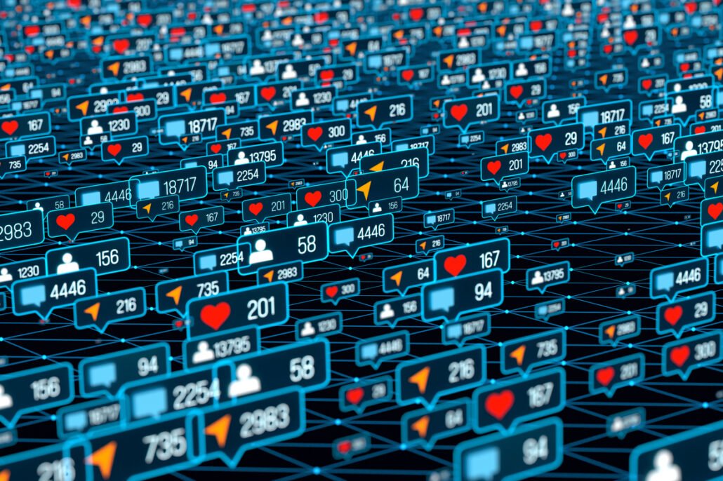 User-network-with-online-activities-post-likes-emails-social-media-followers